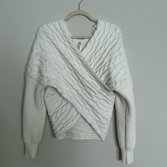 White Crossover Sweater - Picture 4 of 4